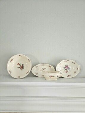 Vintage Homer Laughlin Household Institute Priscilla Pattern Floral China Set